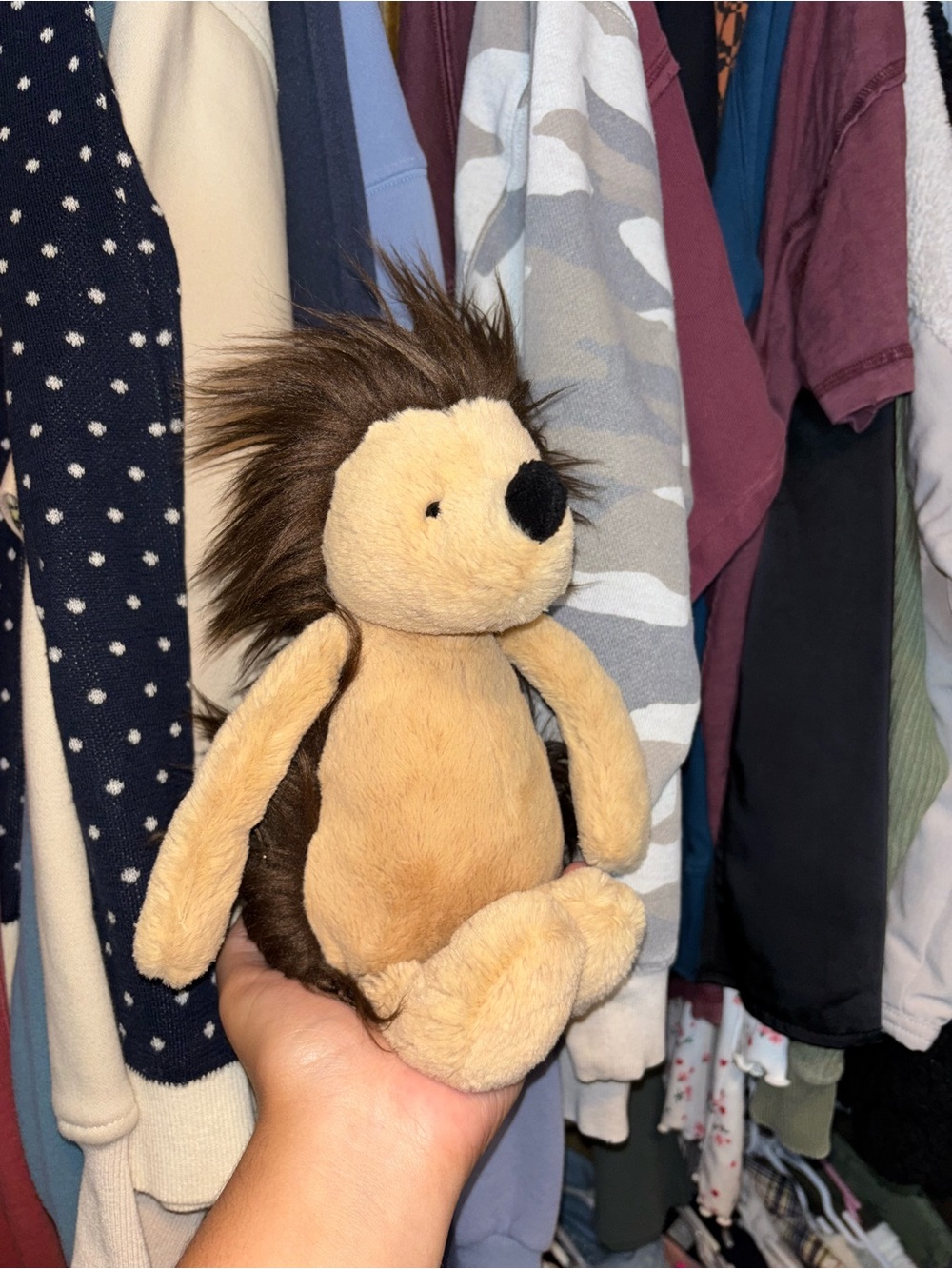 Jellycat Medium Bashful Spike Hedgehog Plush Toy